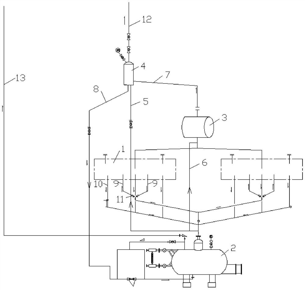 Heating medium heating system for spinning production