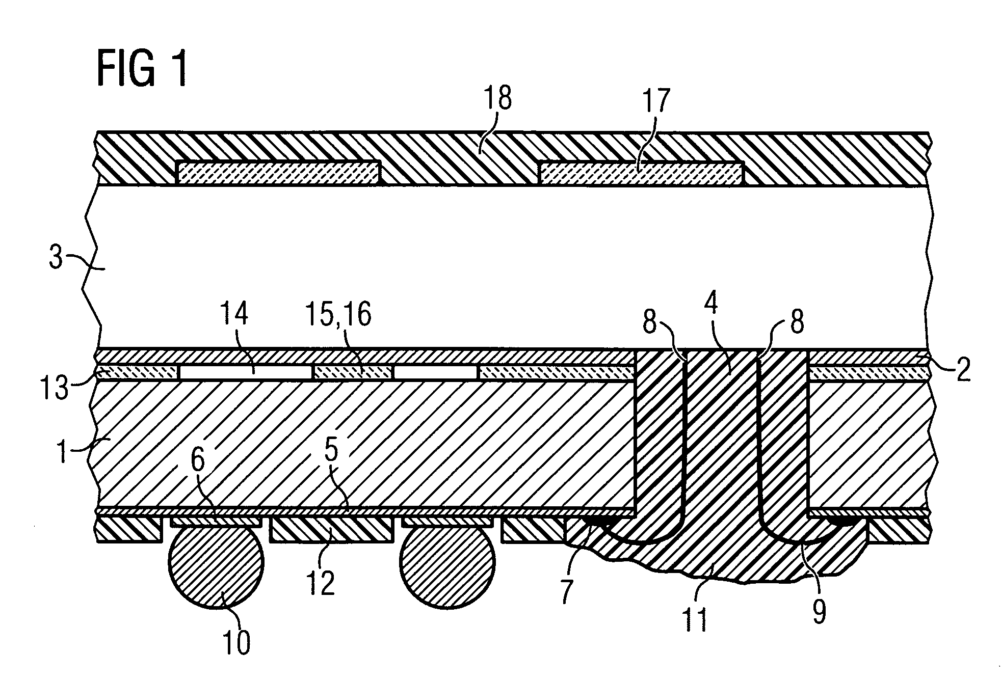 Arrangement of a chip package constructed on a substrate and substrate for production of the same