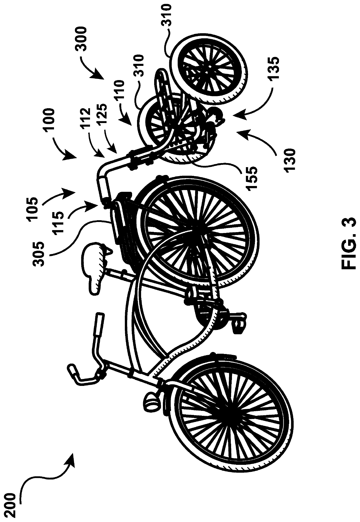 Tow arm assembly to detachably attach a trailer to a bicycle