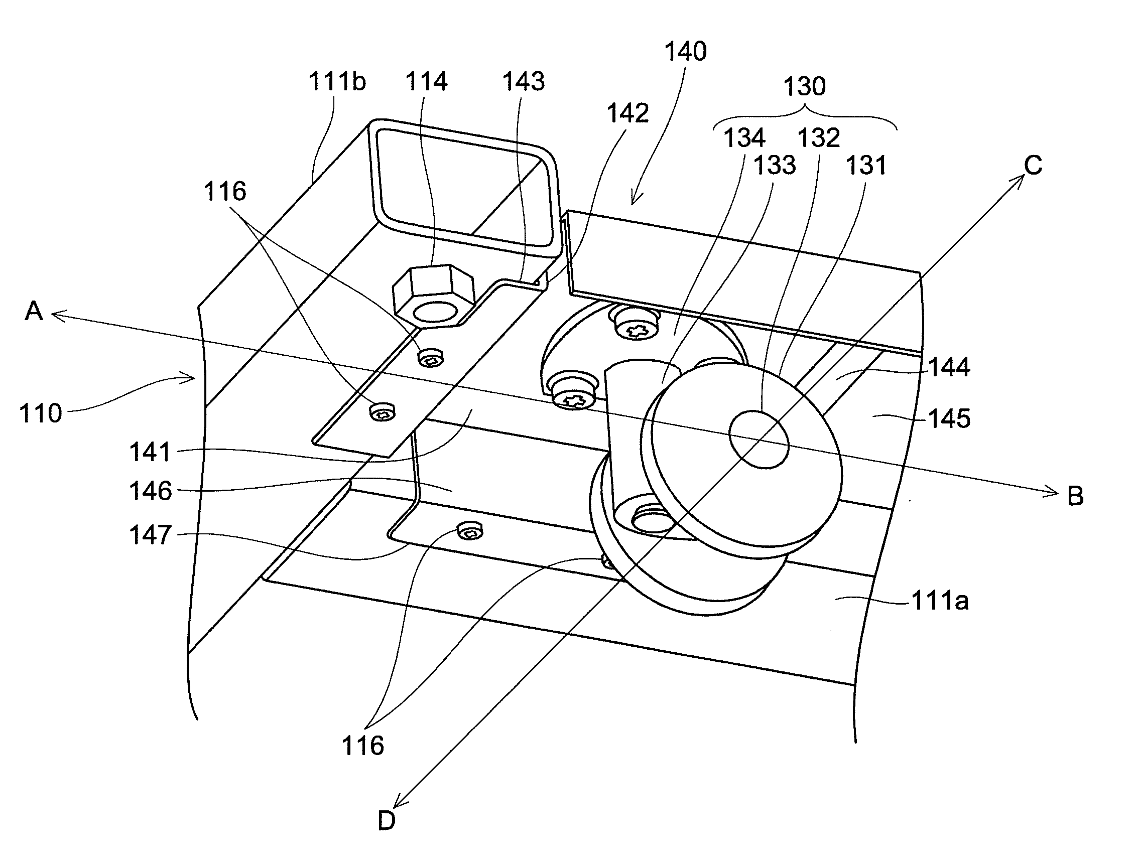 Leg-portion attachment structure and image forming apparatus provided therewith