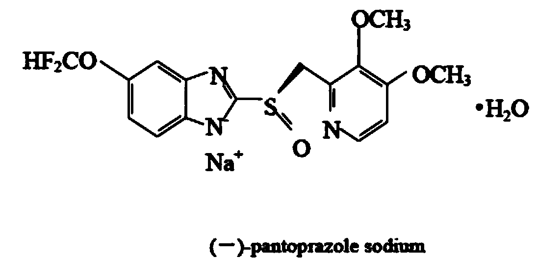 (-)-pantoprazole sodium enteric coated tablet and preparation method thereof