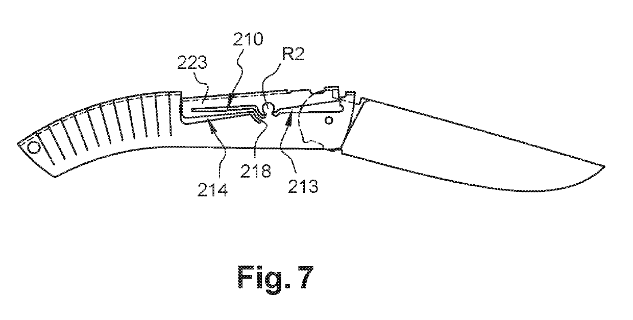 Tool equipped with a locking device in at least one position of a mobile portion of the tool