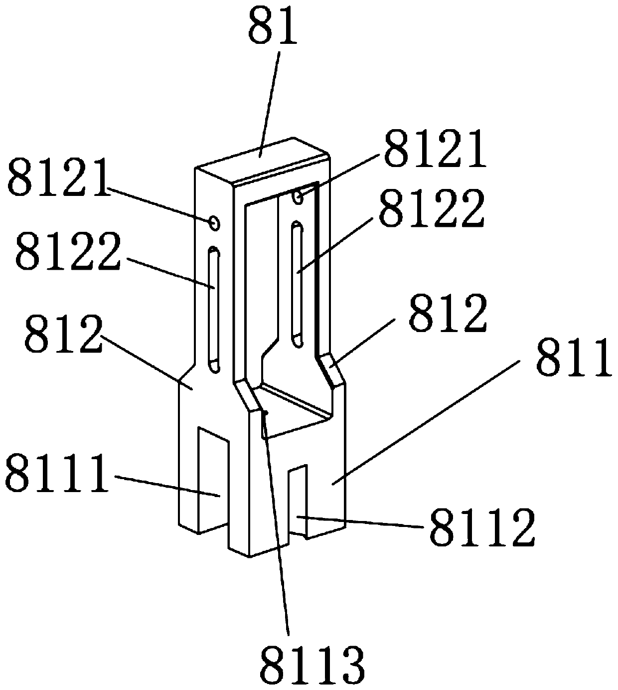 Clamping tool for inner plate of plastic tail door