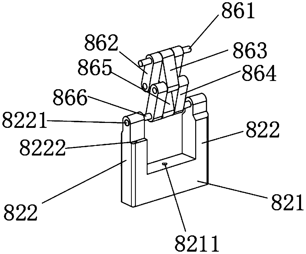 Clamping tool for inner plate of plastic tail door