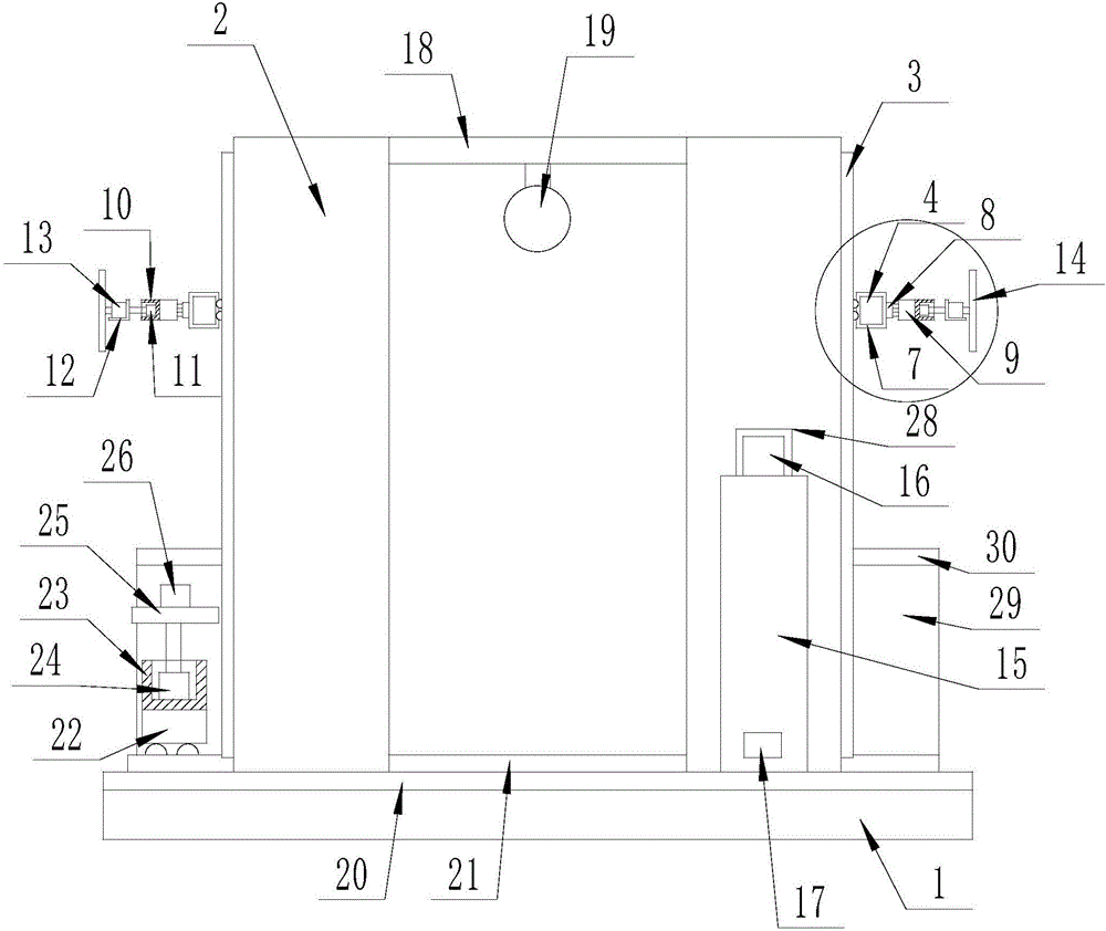 Semi-automatic cleaning device for floor rocks of tunnel floor heave region