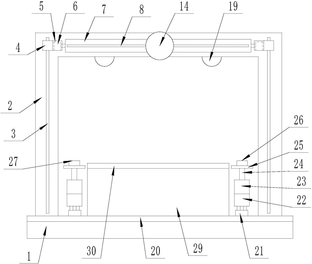 Semi-automatic cleaning device for floor rocks of tunnel floor heave region