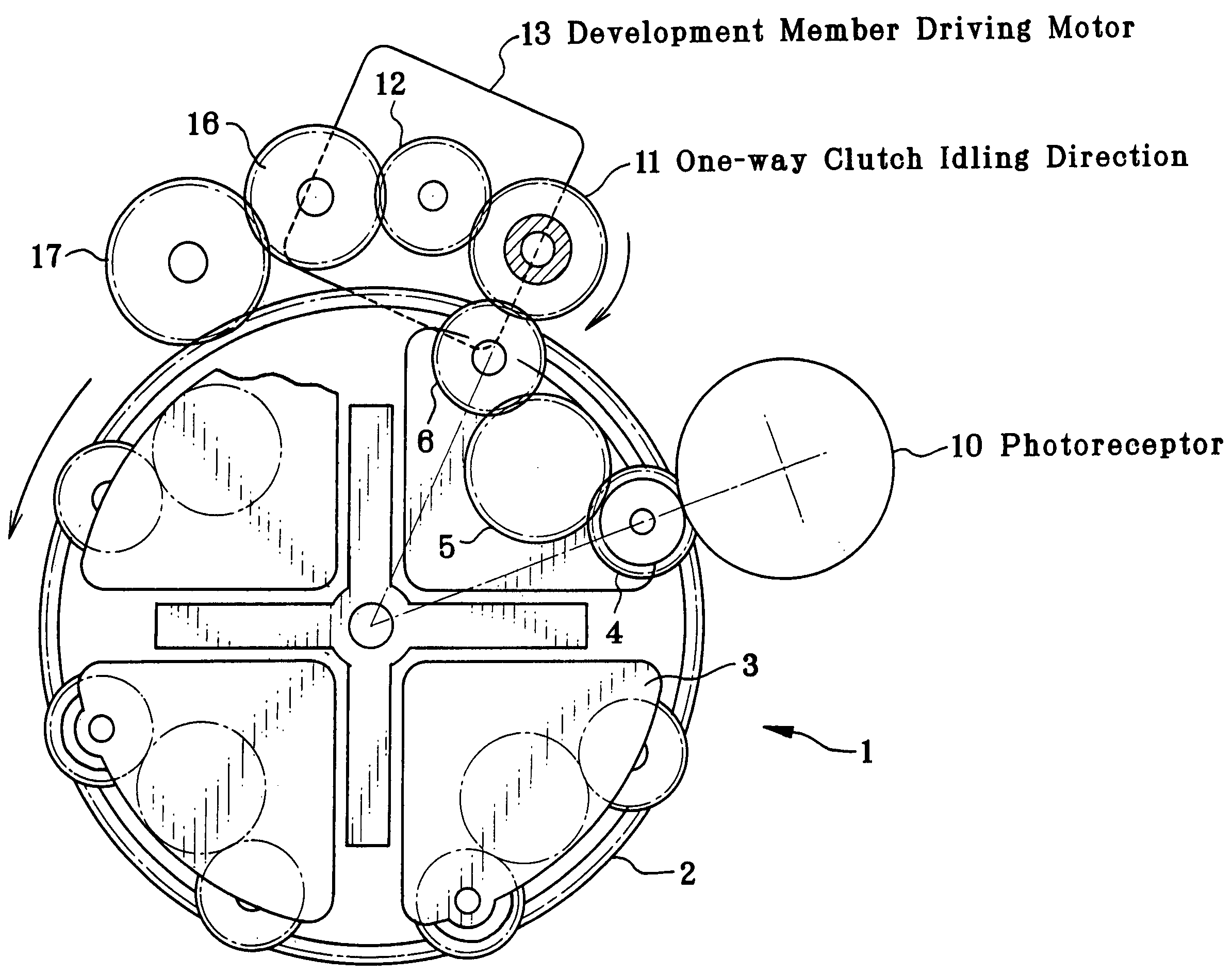 Rotary developing device