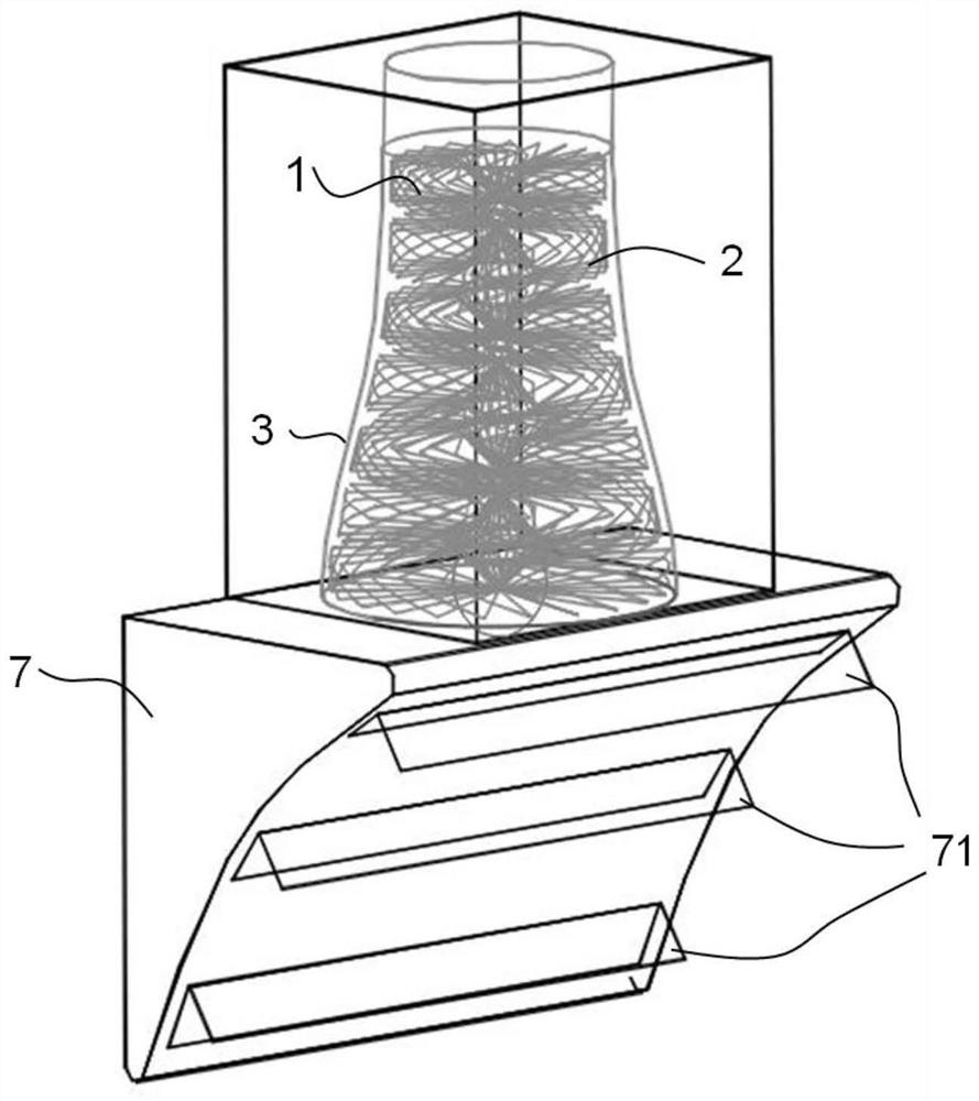 Draught fan of extractor hood and extractor hood