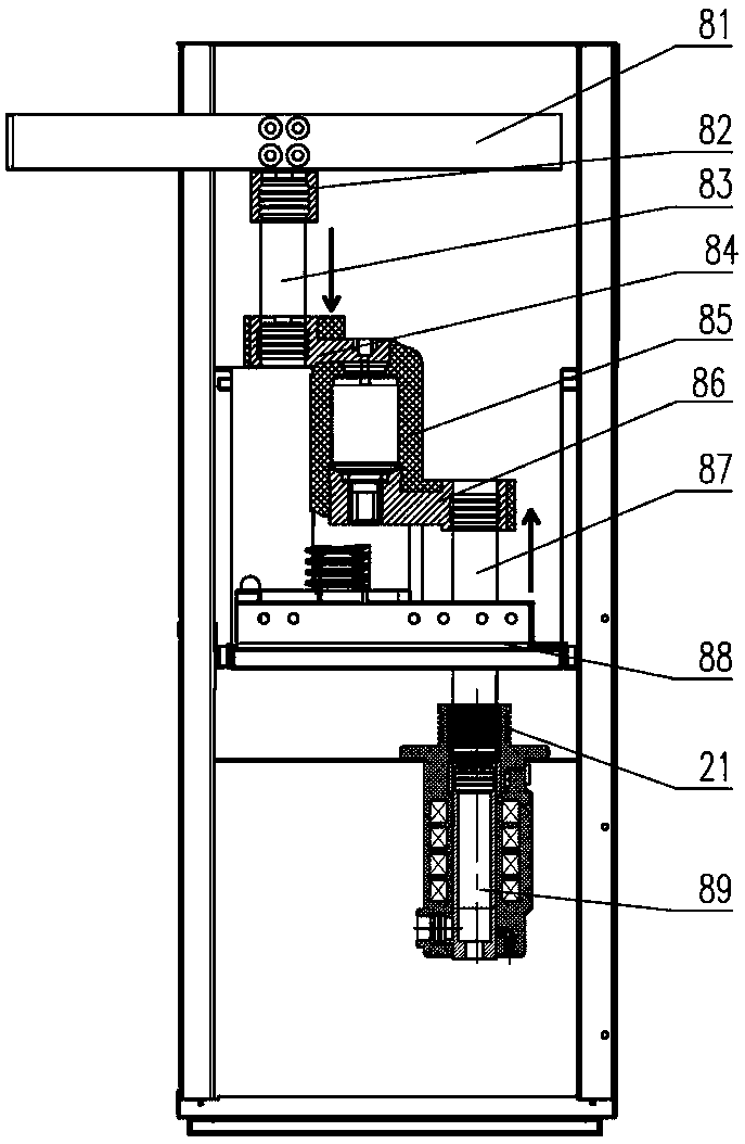 Switch cabinet and incoming and outgoing line function module thereof