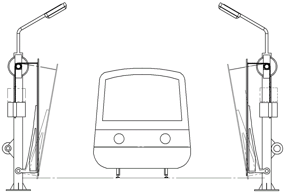 Self-generating railway streetlights that generate electricity using flywheel batteries and suction power