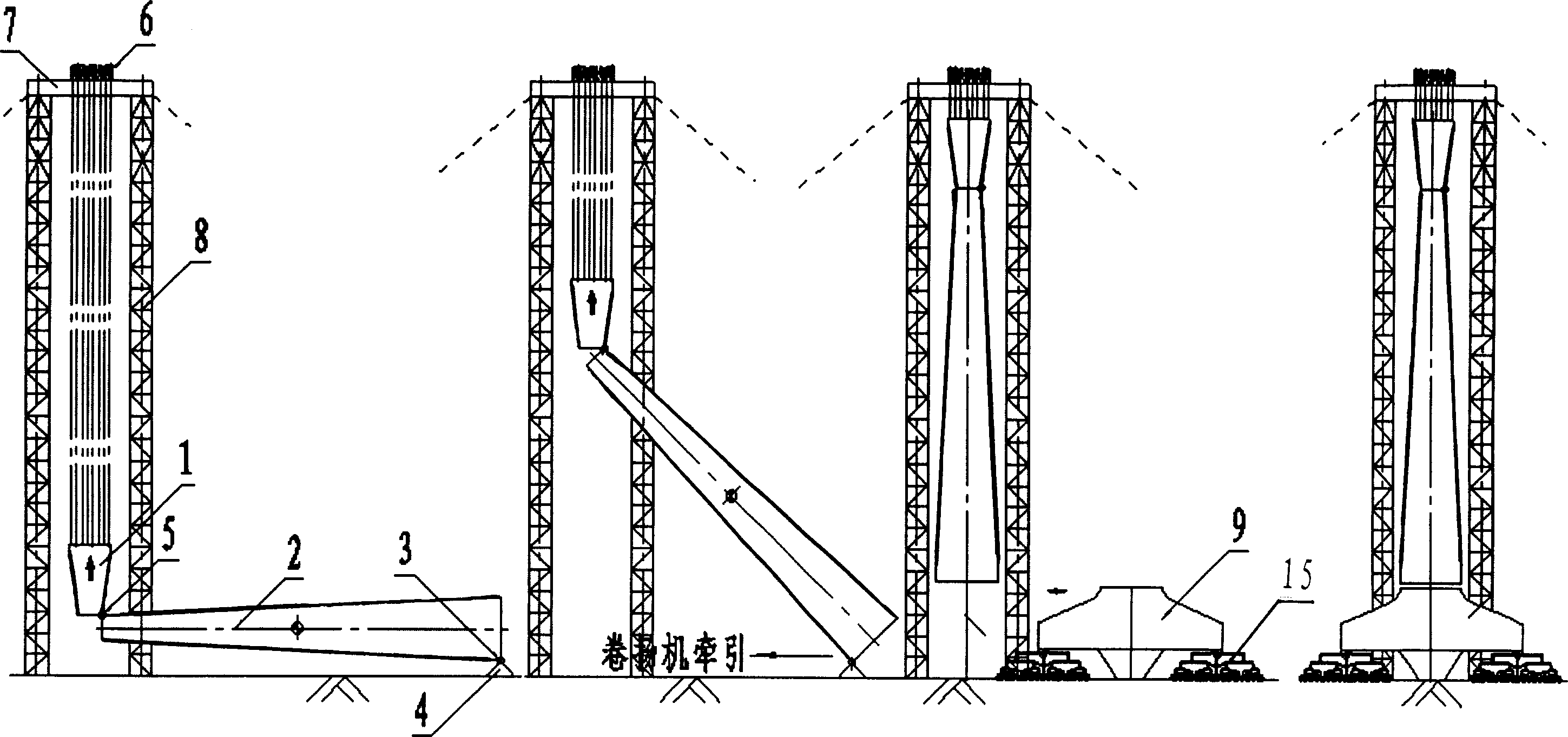 Installing method of portal crane