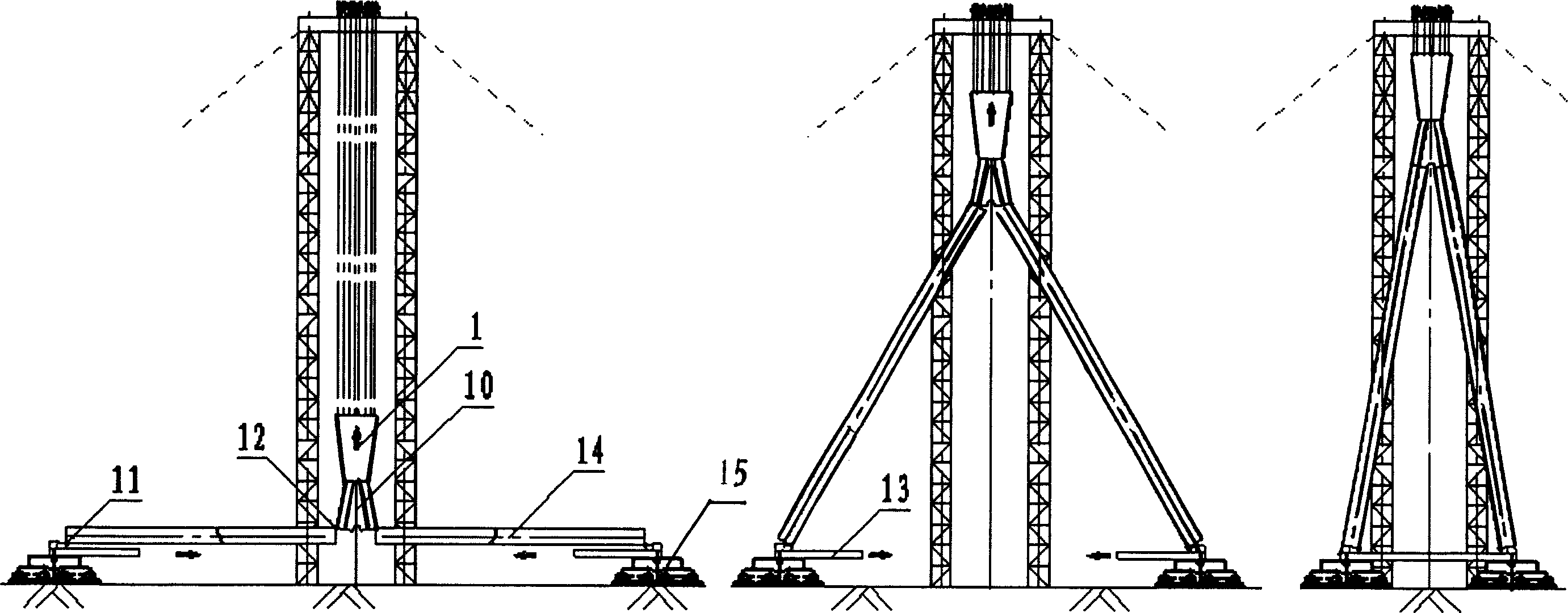 Installing method of portal crane