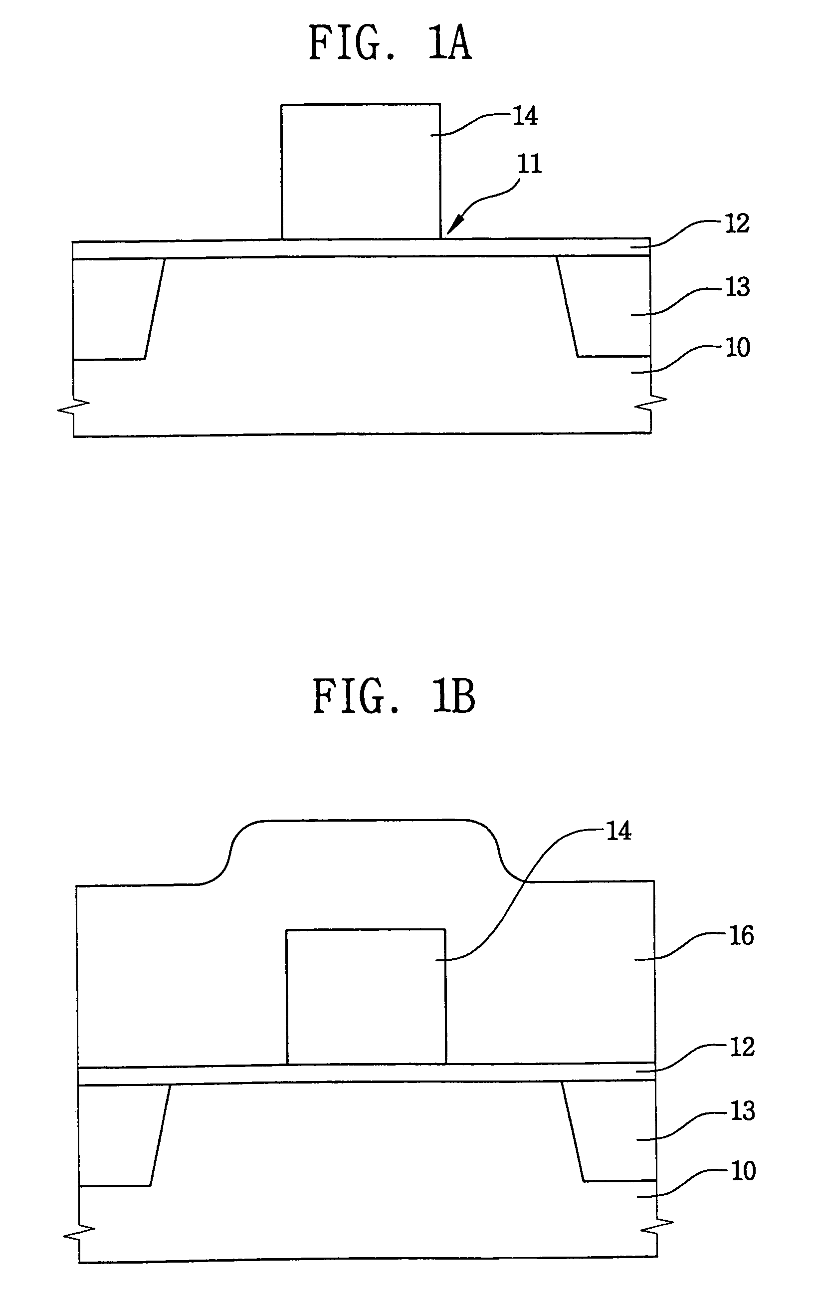 Method of enlarging contact area of a gate electrode, semiconductor device having a surface-enlarged gate electrode, and method of manufacturing the same