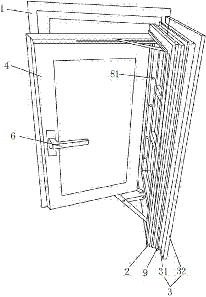 Multifunctional wall window with coded lock
