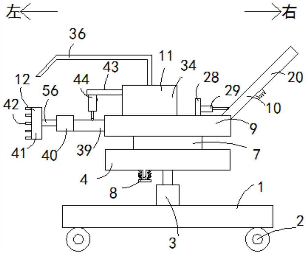 A kind of sweeping device for water delivery ditch wall in water conservancy project