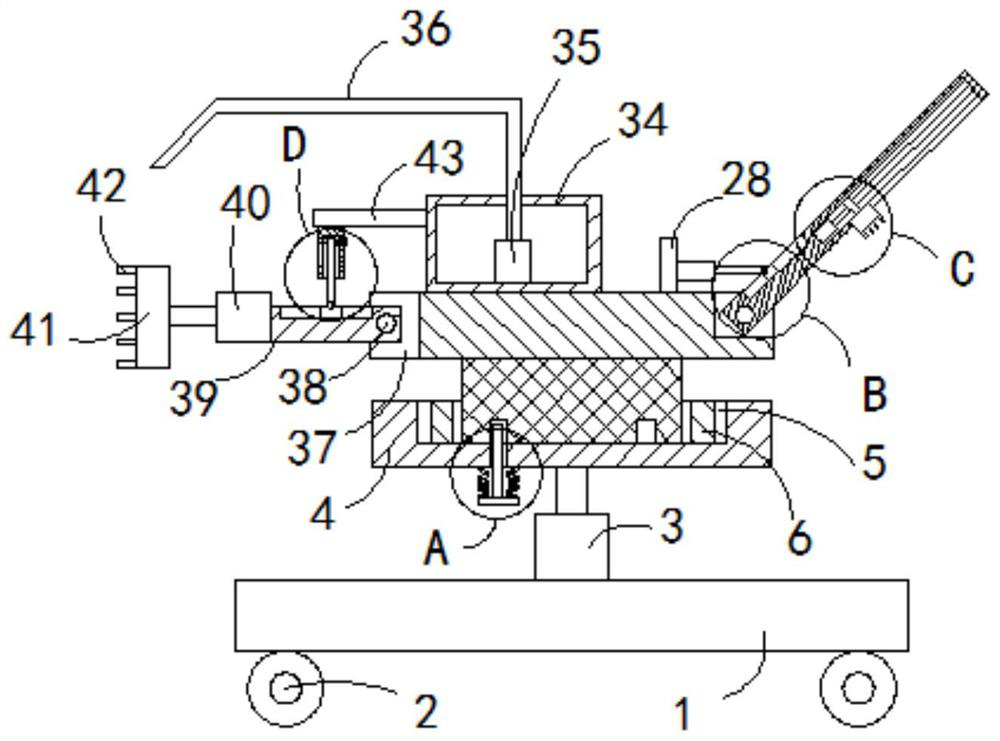 A kind of sweeping device for water delivery ditch wall in water conservancy project