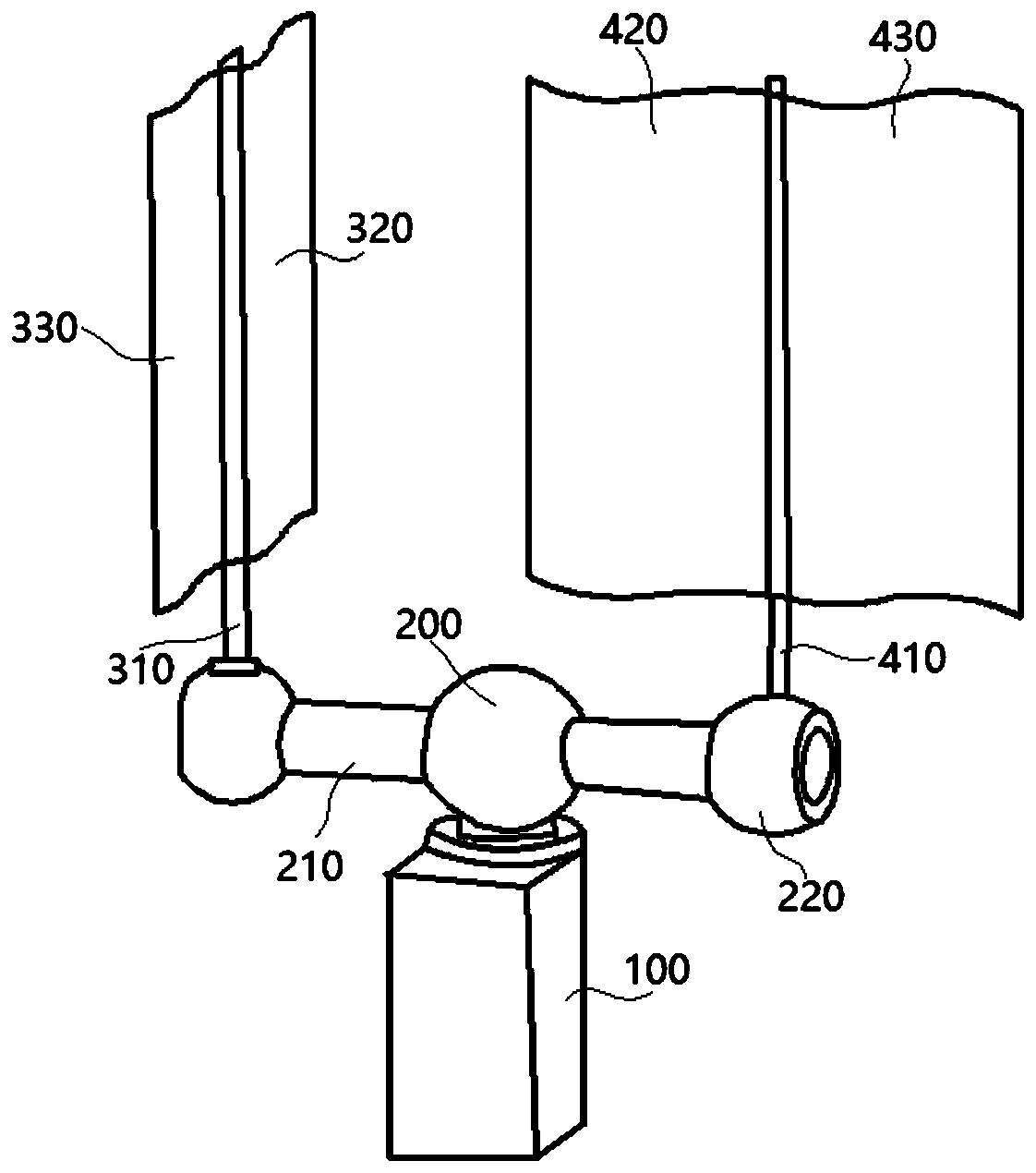 A kind of double-bladed wind power generation method