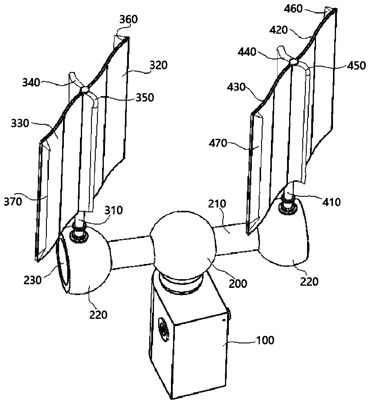 A kind of double-bladed wind power generation method