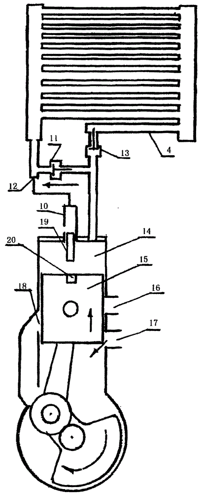 Pulse-water-supply external heating type solar engine