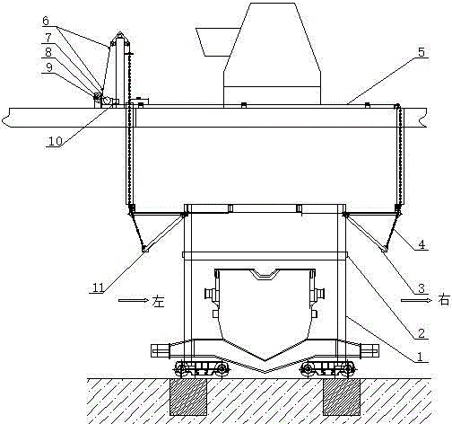 High-temperature dust-collection baffle folding and unfolding apparatus