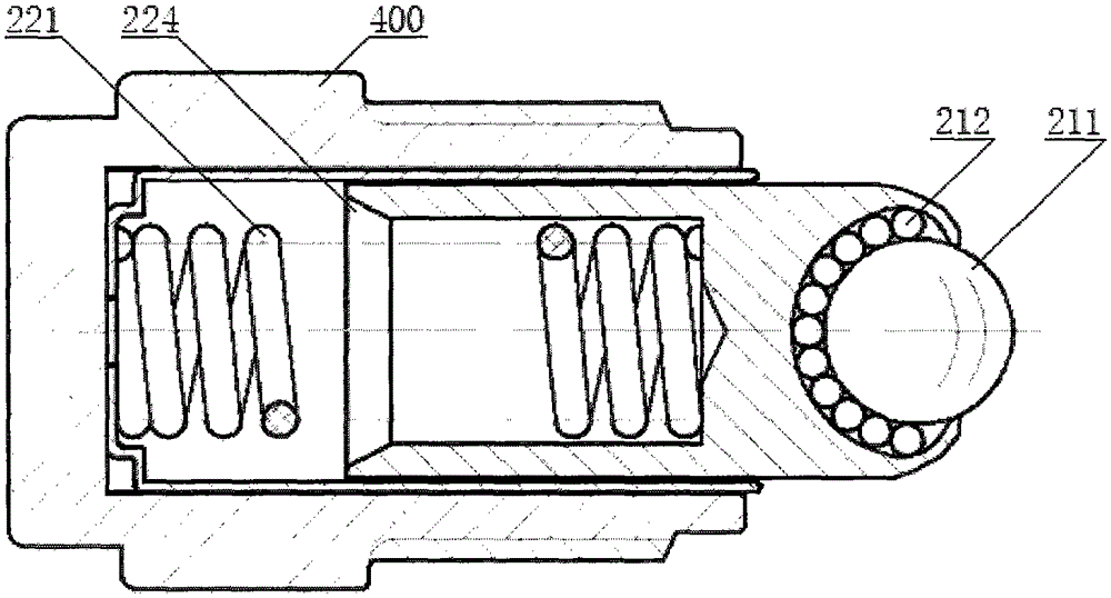 Automobile screw-in type gear-shifting limiting stopper and manufacturing method for gear-shifting limiting stopper push rod