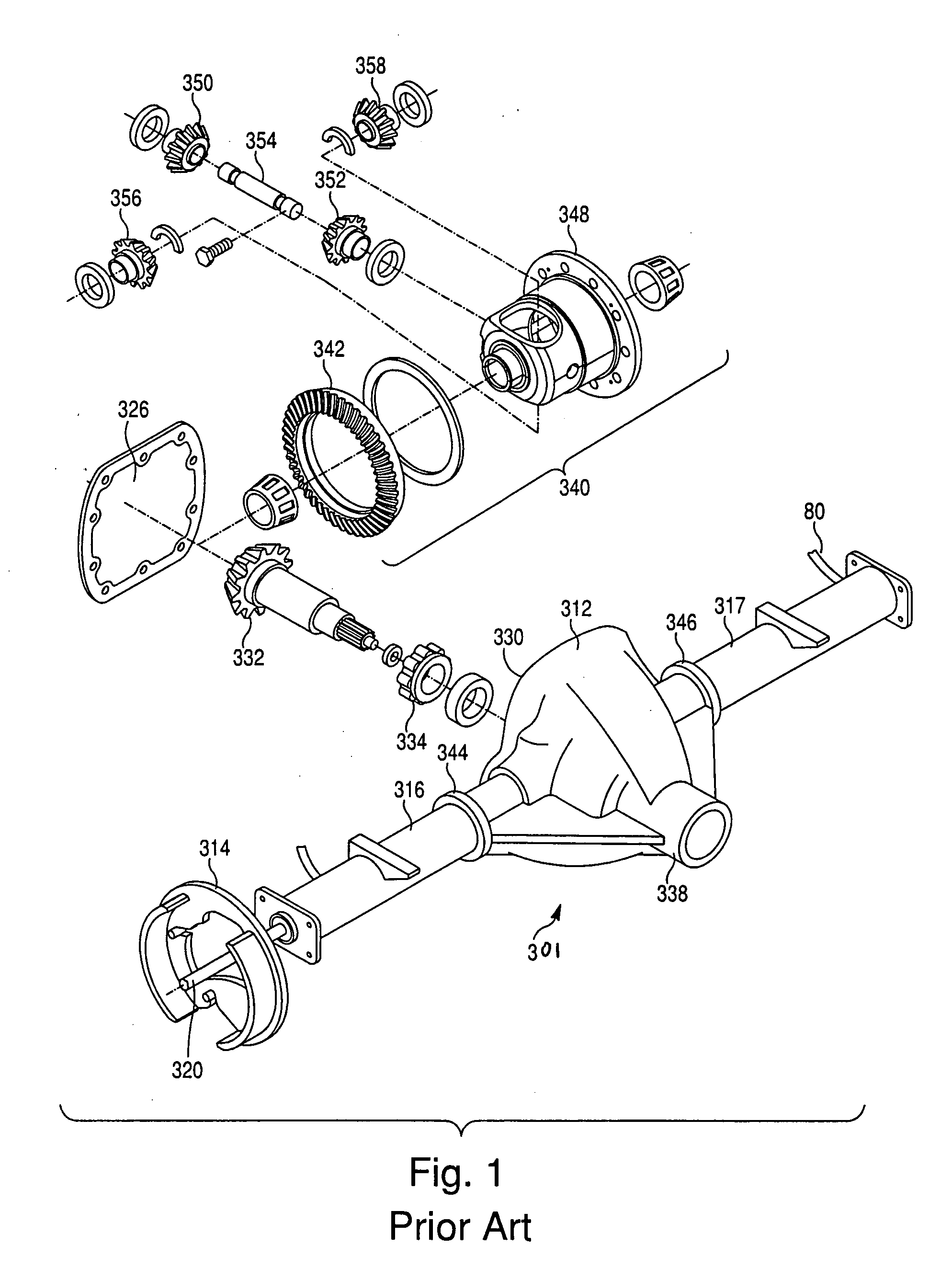 Adjustable flange device for cover member in drive axle assembly