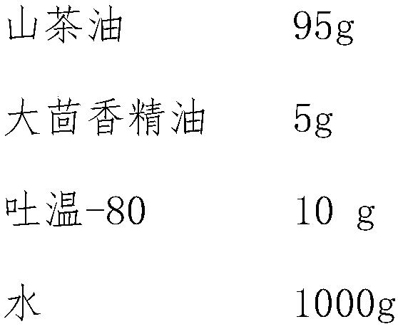 External preparation composition of camellia oil and preparation method and application thereof