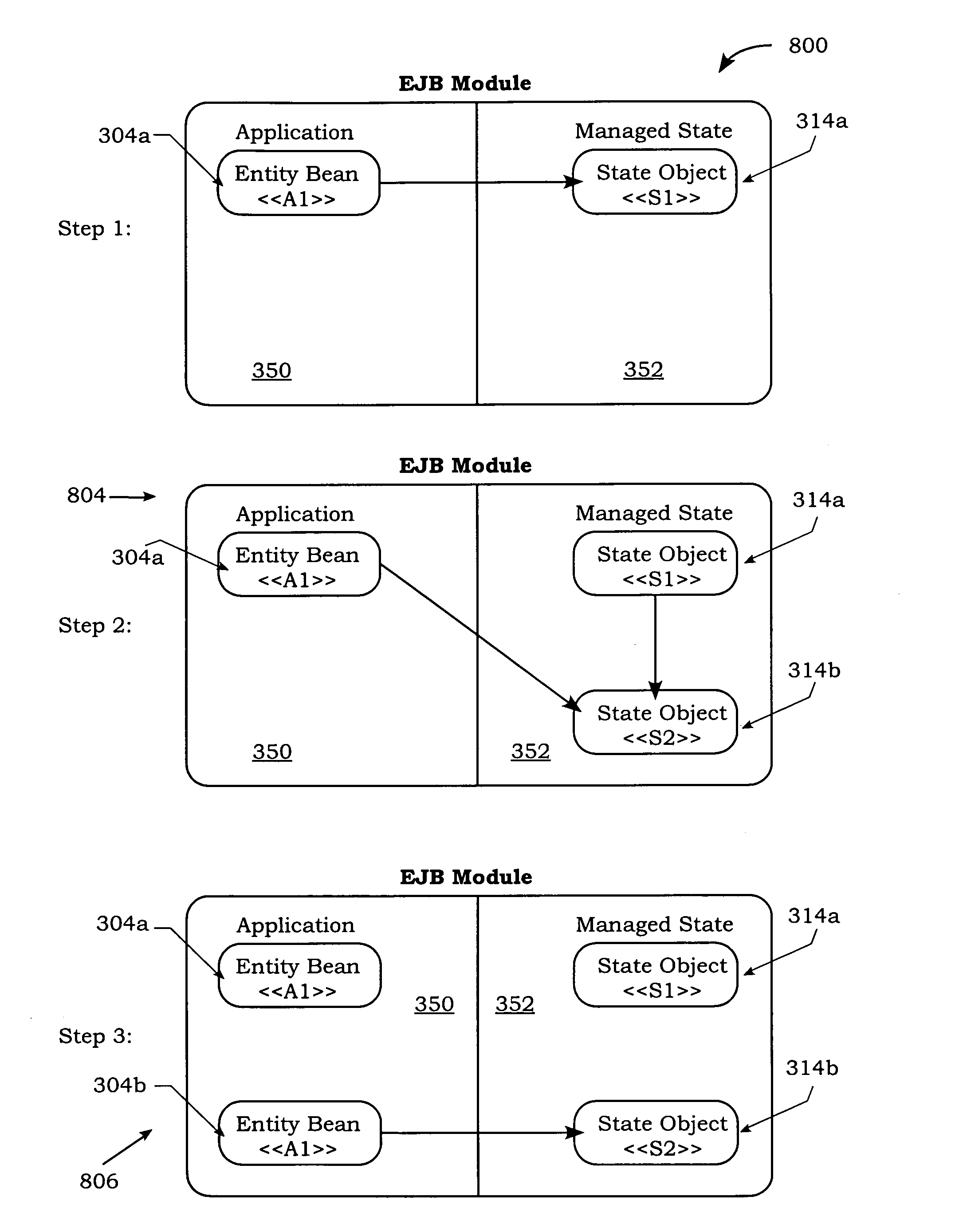 Method and apparatus for upgrading managed application state for a java based application