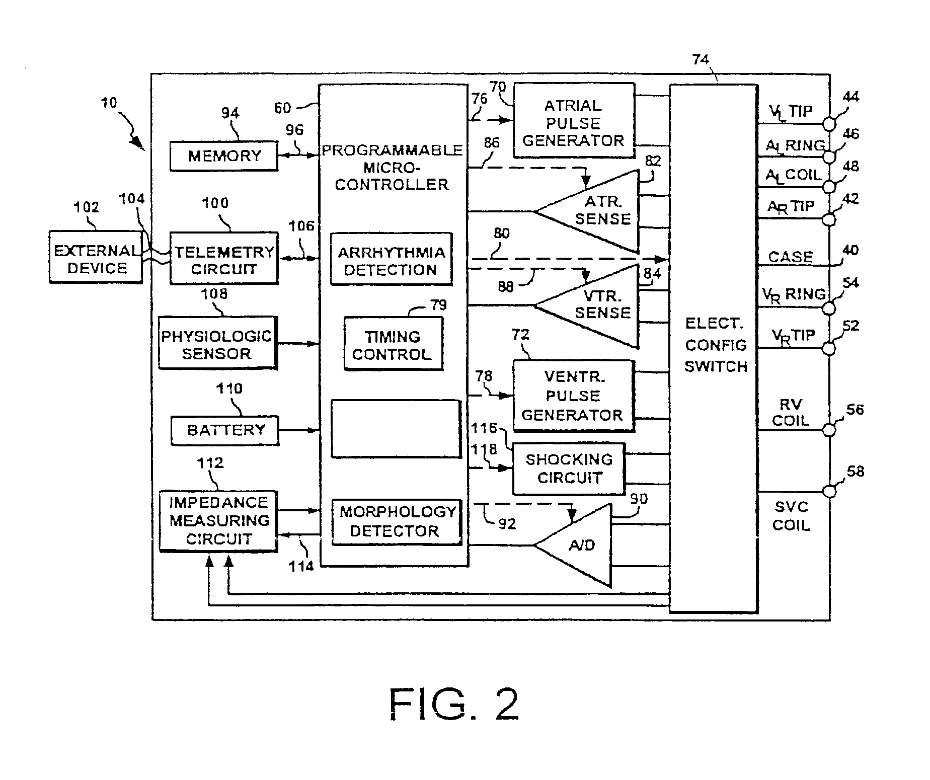 Stackable capacitor having opposed contacts for an implantable electronic medical device