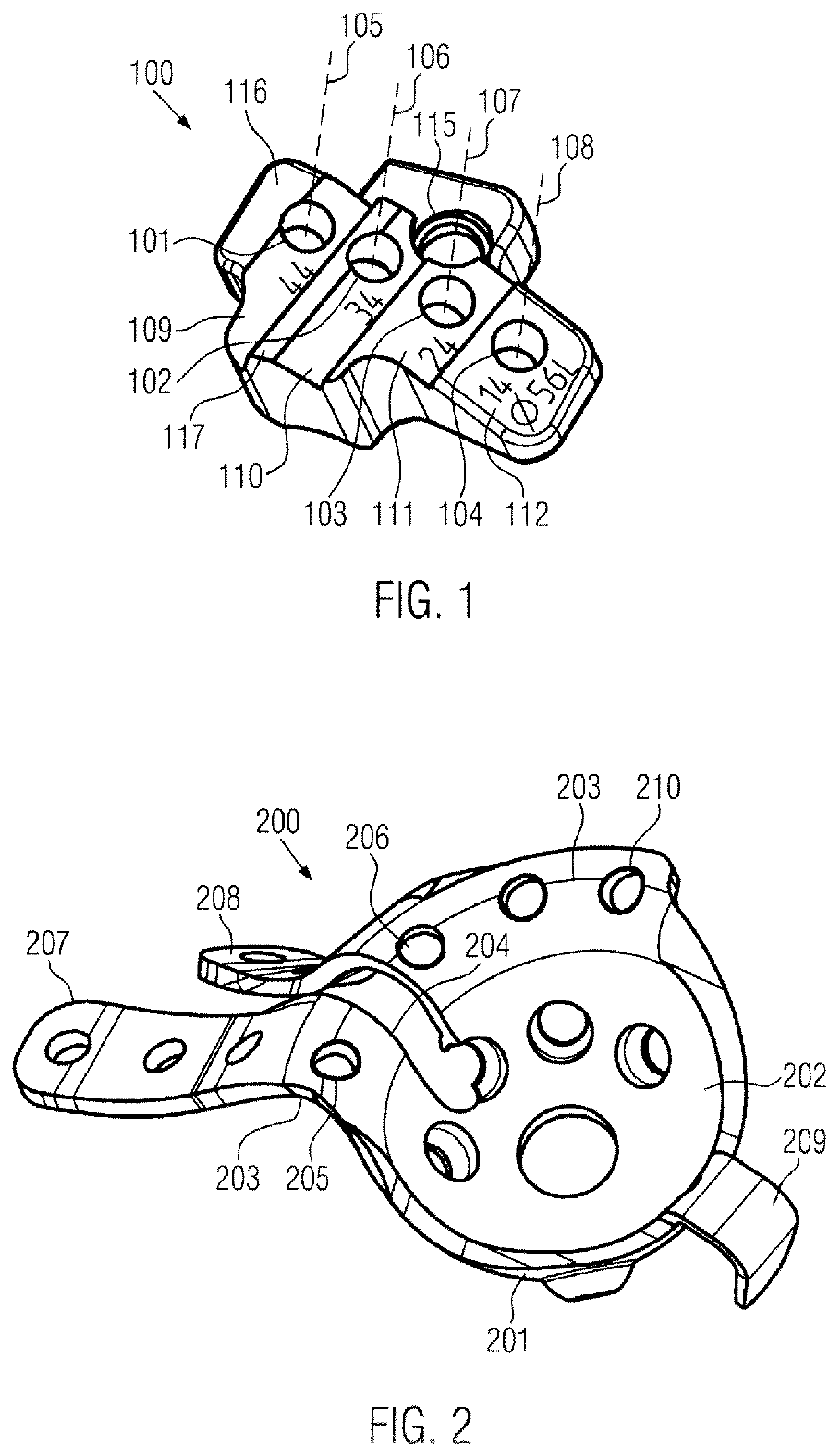 Device for attaching a positioning device to a bone of a patient, device for treating a bone of a patient, and hip implant system