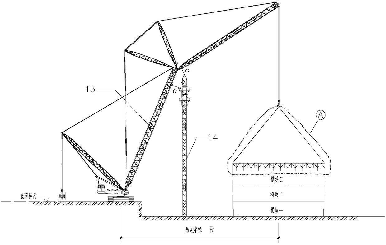 A method for hoisting nuclear power plant containment steel lining modules