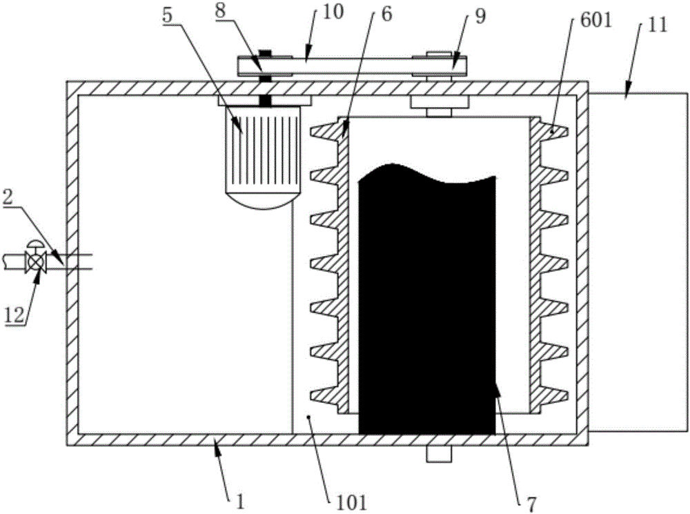 Waste-water treatment and separation device