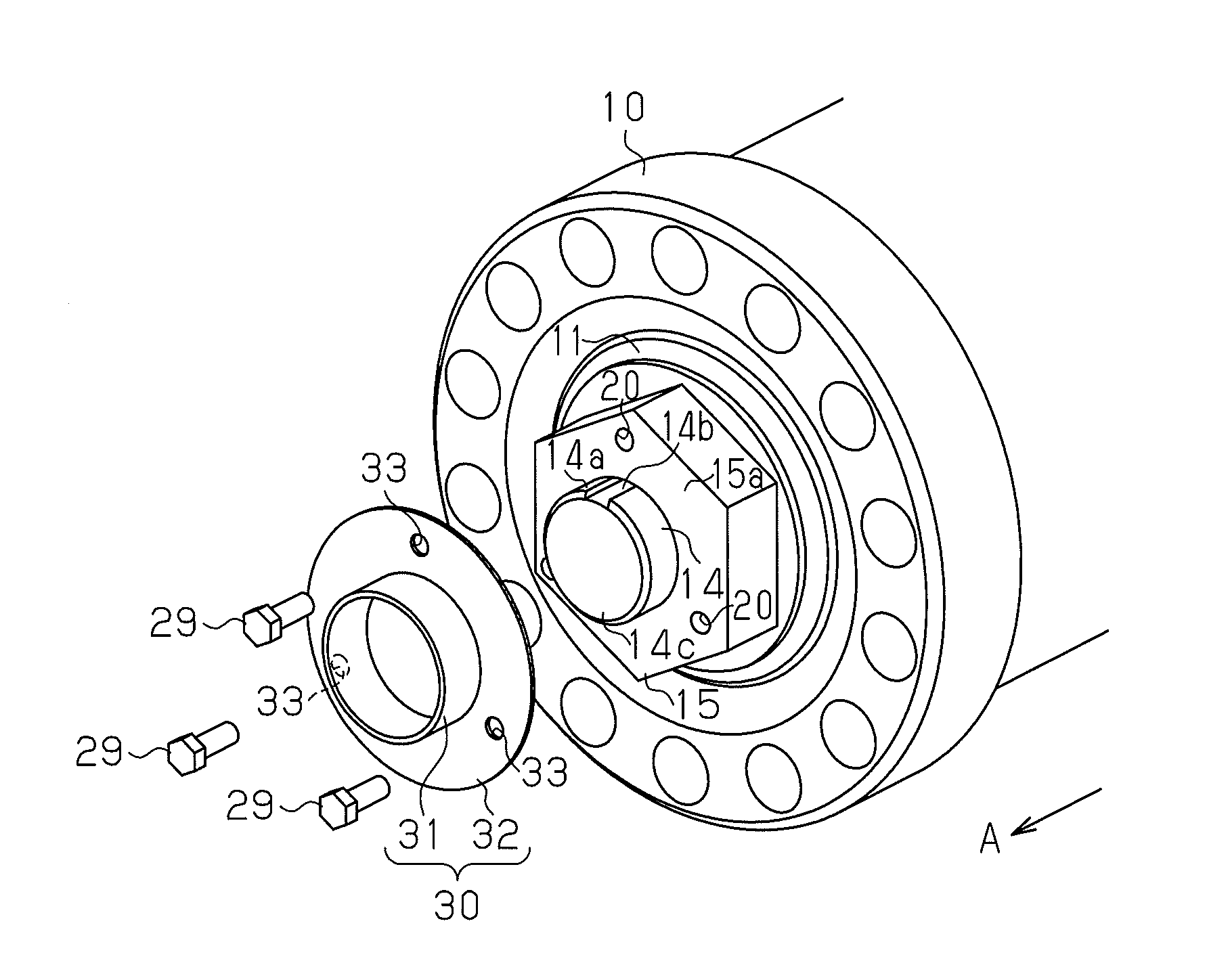 Nut rotation prevention structure