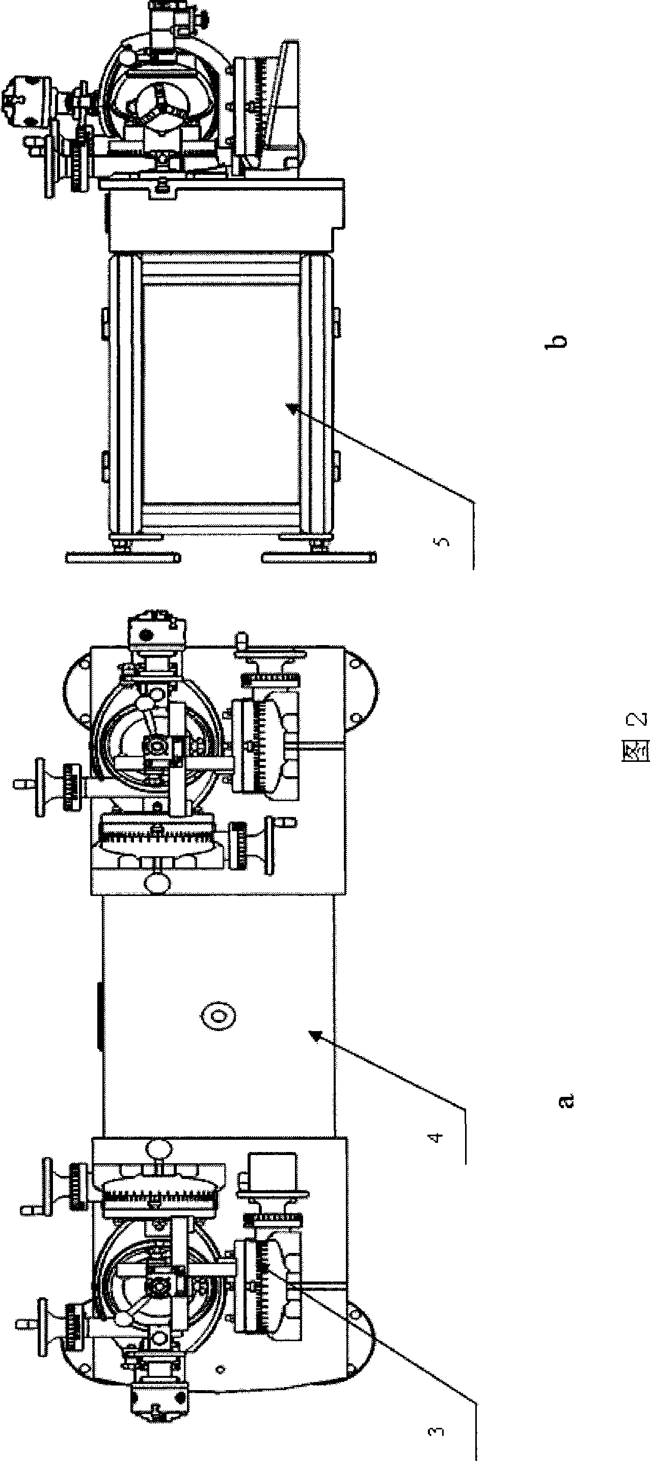 Calibrating apparatus for vehicle vertically and horizontally flat non-relating angle modulation type fourth wheel orientator