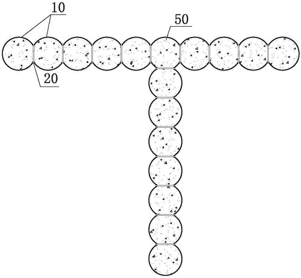 Structure of constraining faced wall for building