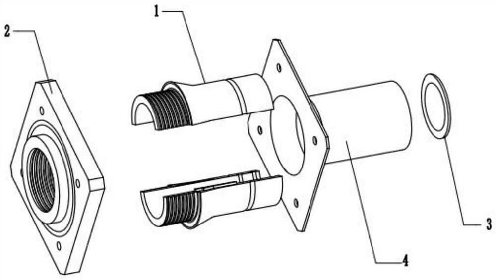 An underwater brittle and uncut cable penetrating waterproof device