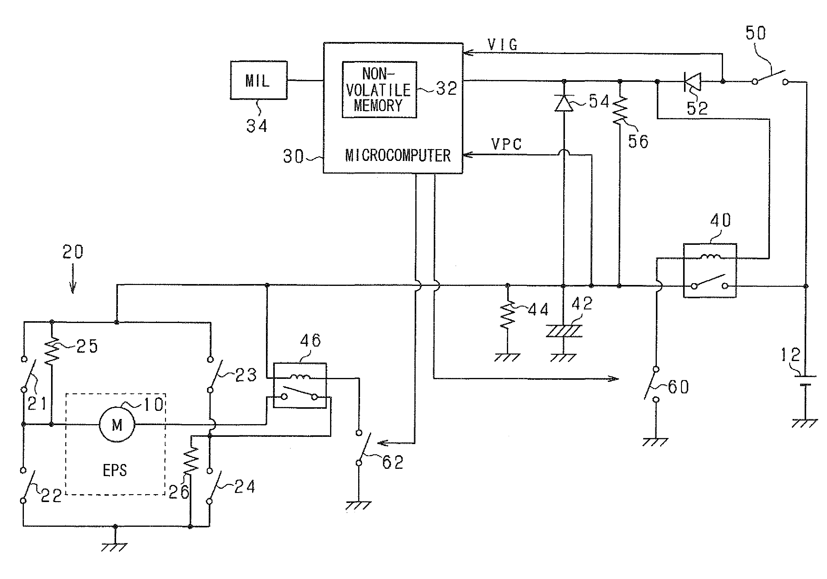 Electric power source circuit and abnormality diagnosis system