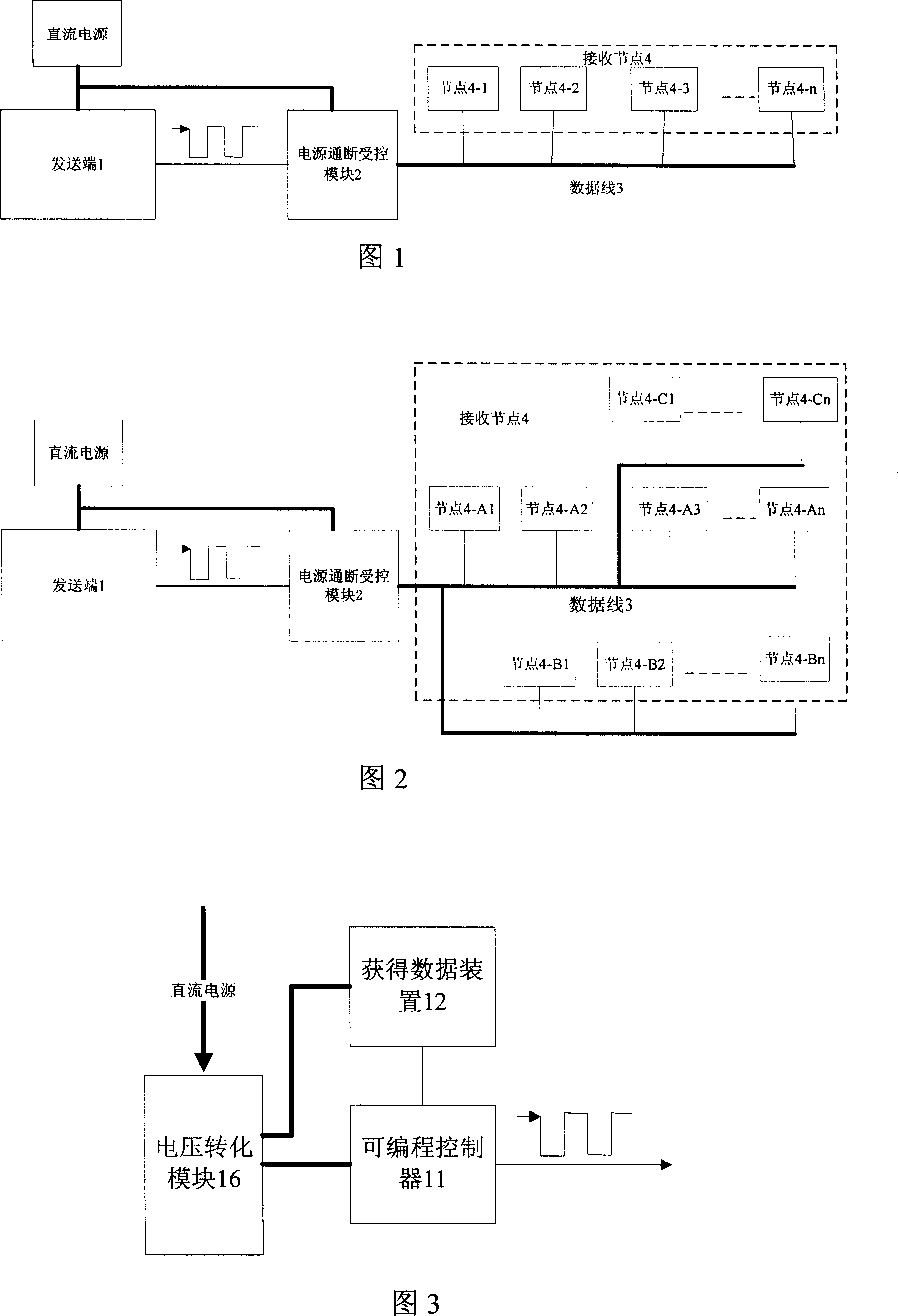 Power on-off data communication method, system and lamp series applying the system