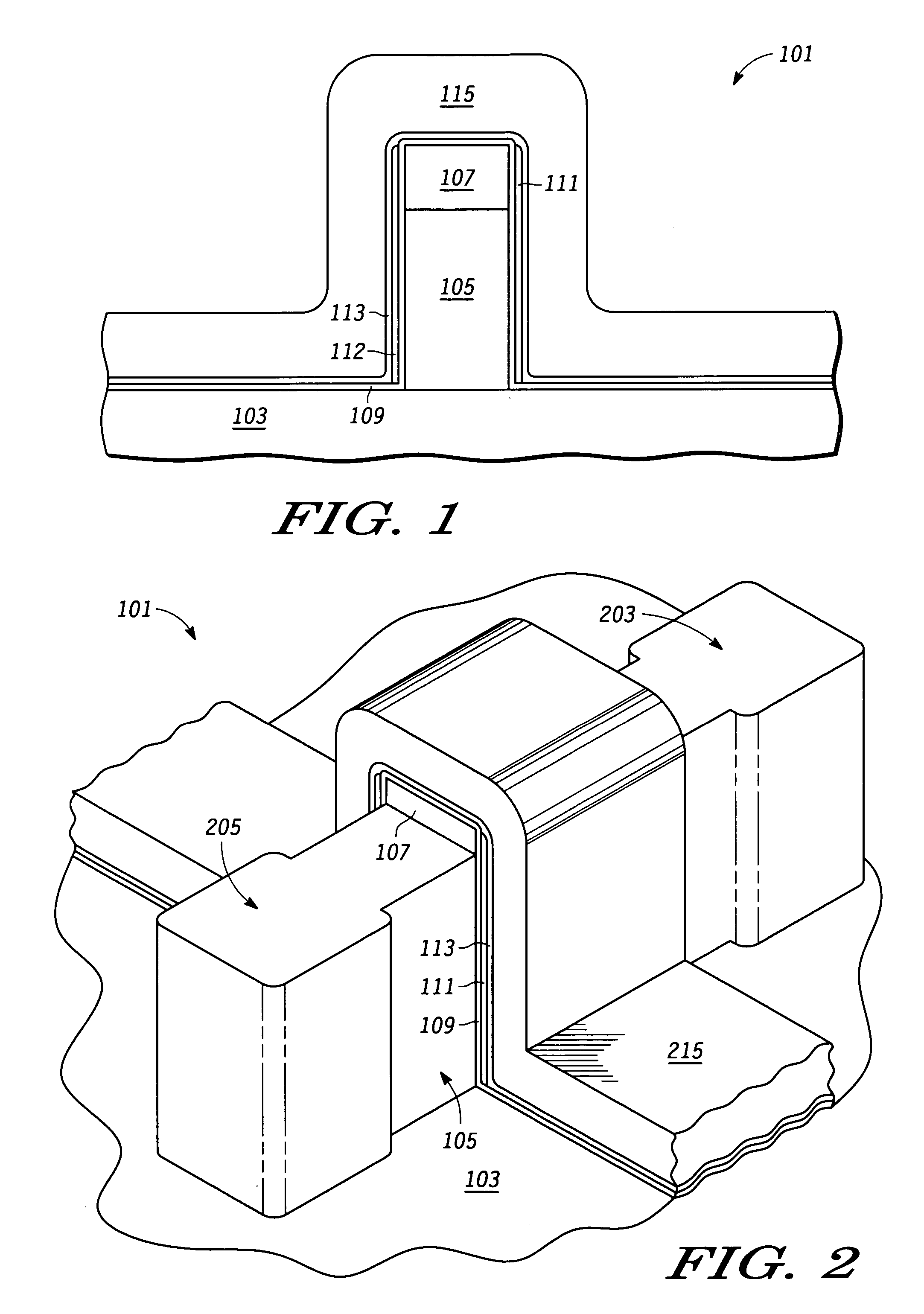 Charge storage structure formation in transistor with vertical channel region