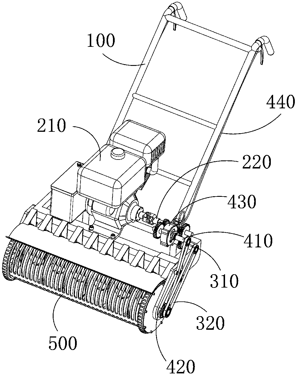 Cutting-speed-adjustable type safe mowing device