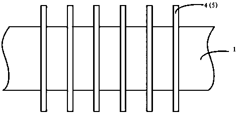 A rectangular cross-section finned tube