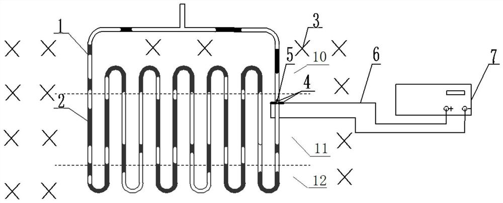 A controllable tube-type pulsating heat pipe heat transfer system with an external oscillating source