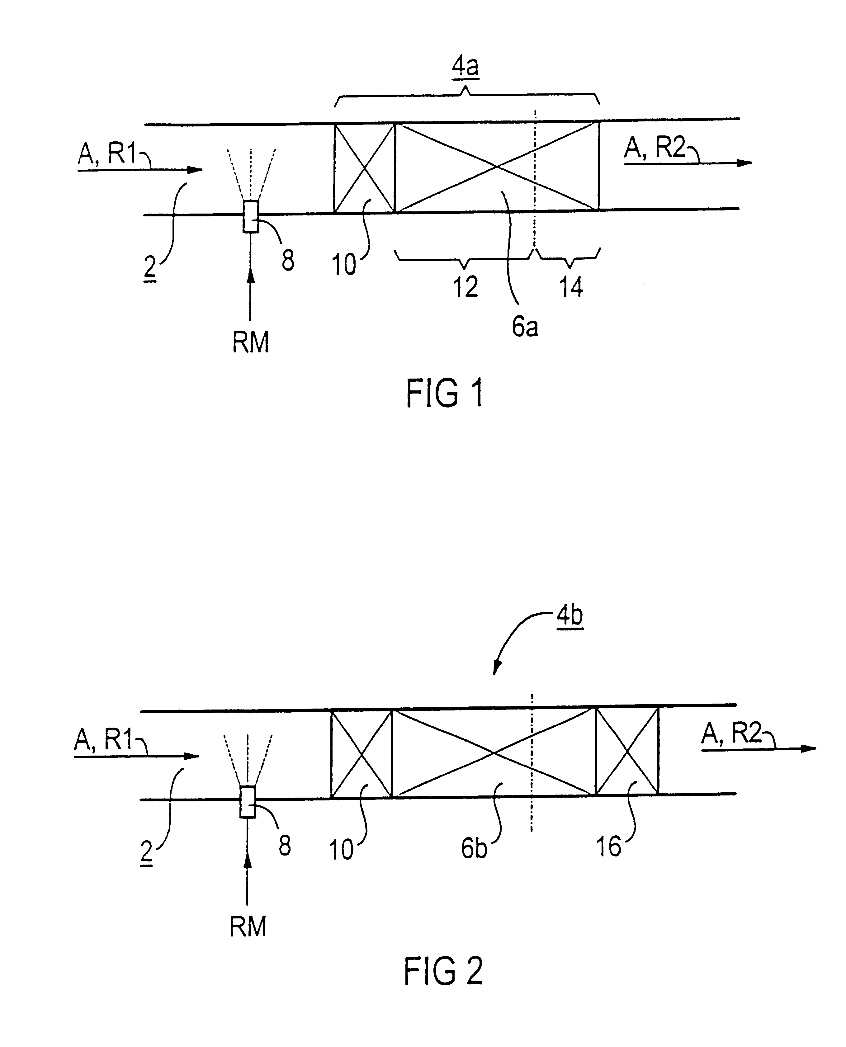 Method and device for reducing the number of particles in an exhaust gas