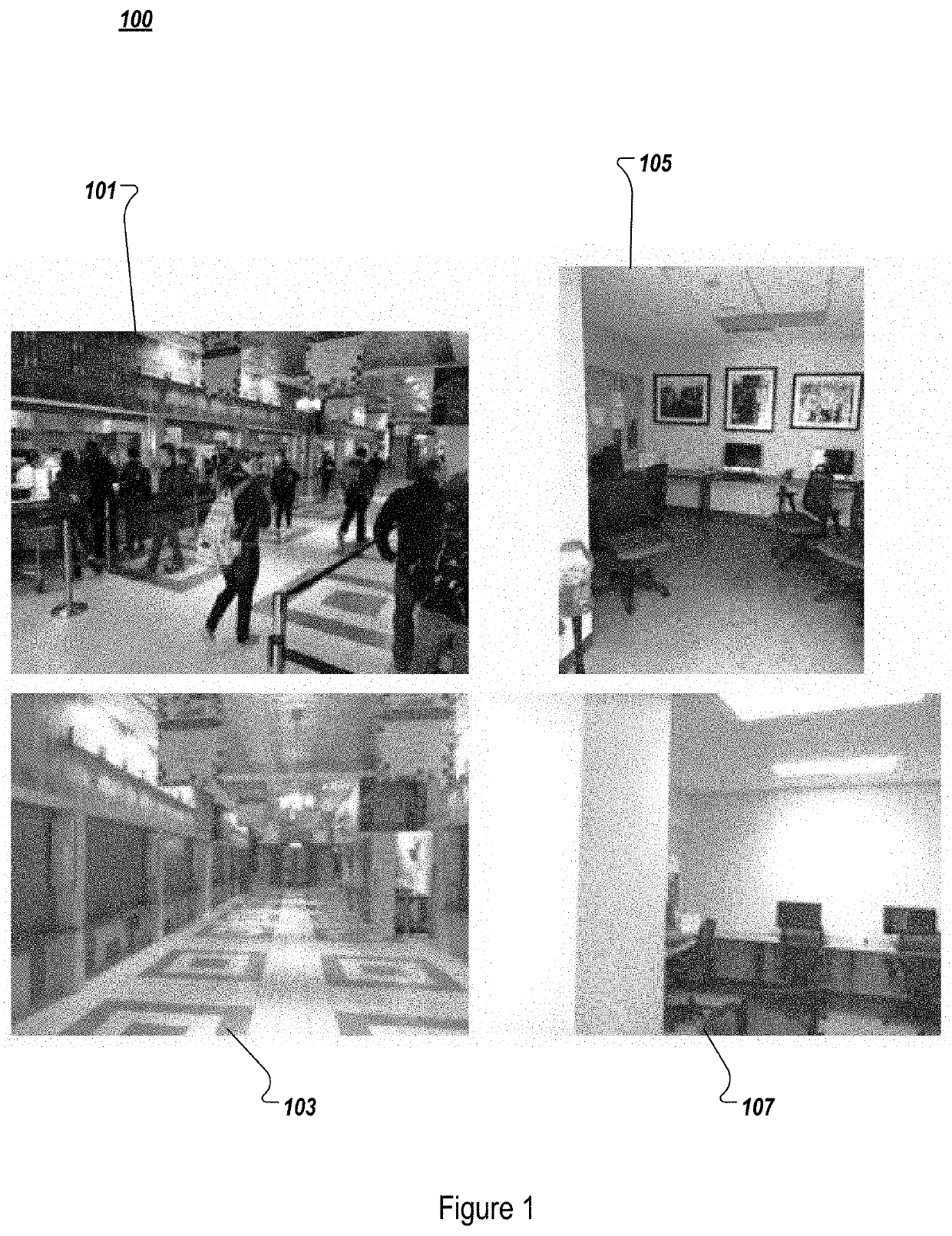 Indoor localization using real-time context fusion of visual information from static and dynamic cameras
