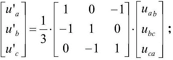 Three-phase three-wire phase voltage detection method