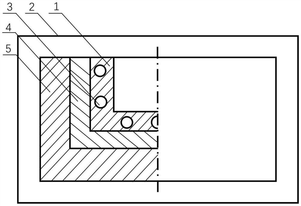 Titanium-aluminum alloy hot forging forming method and die