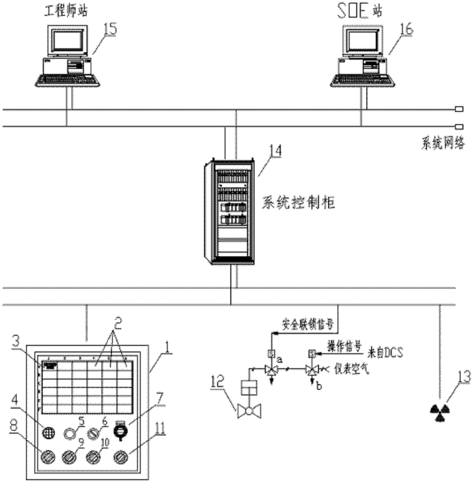 Safety interlocking protection system used for powdered coal pressure gasification process and method