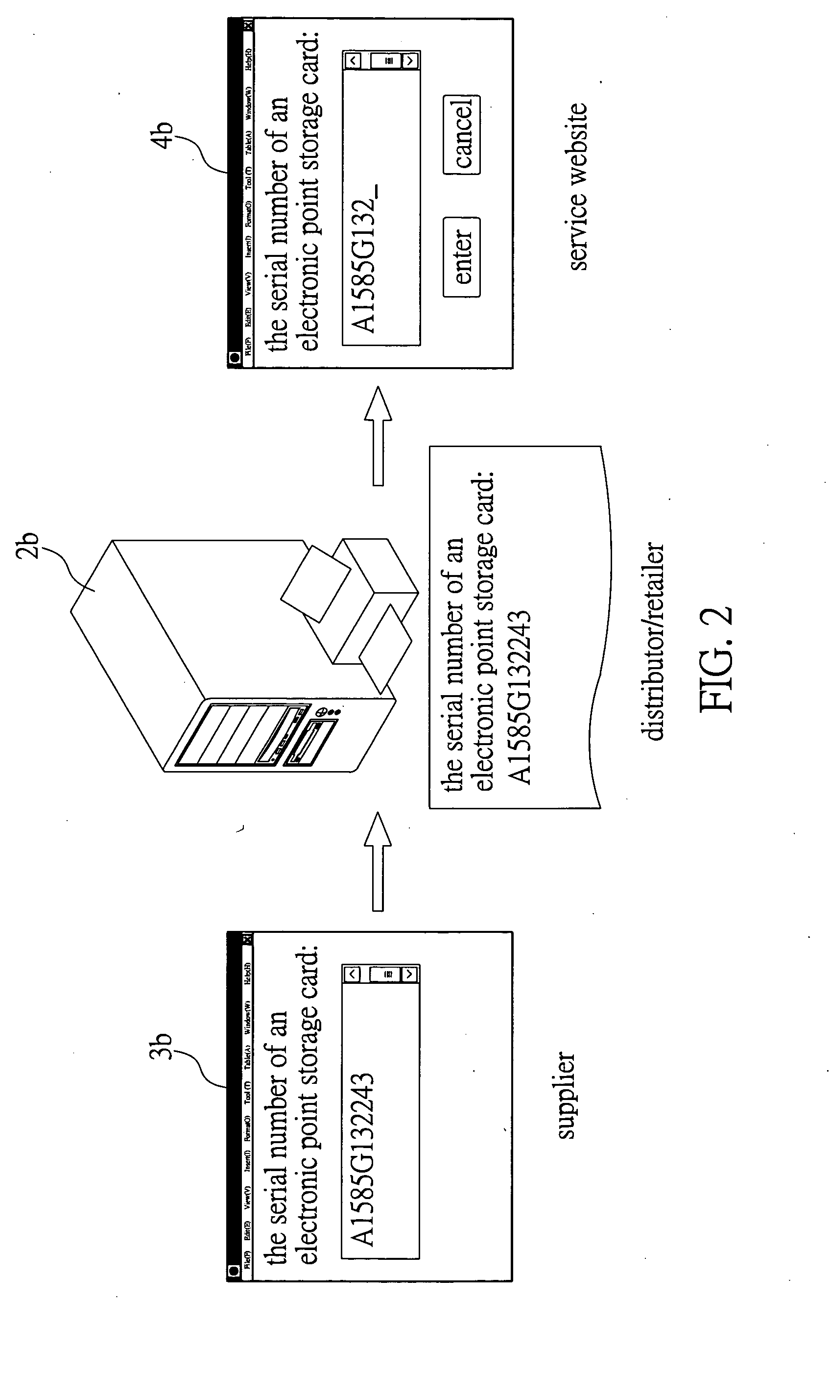 System and method for activating serial number of a point storage card