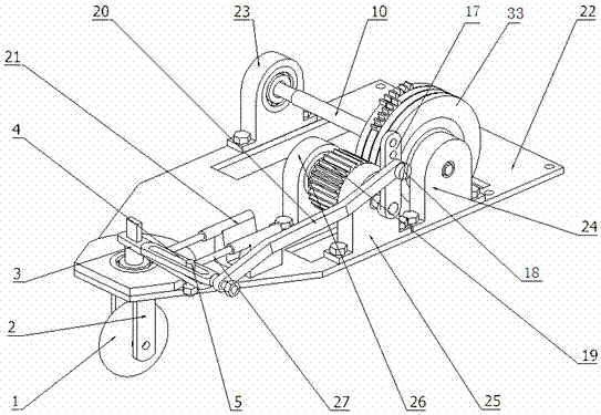 An incomplete gear periodic meshing steering device