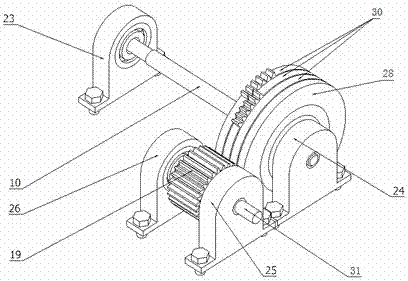 An incomplete gear periodic meshing steering device